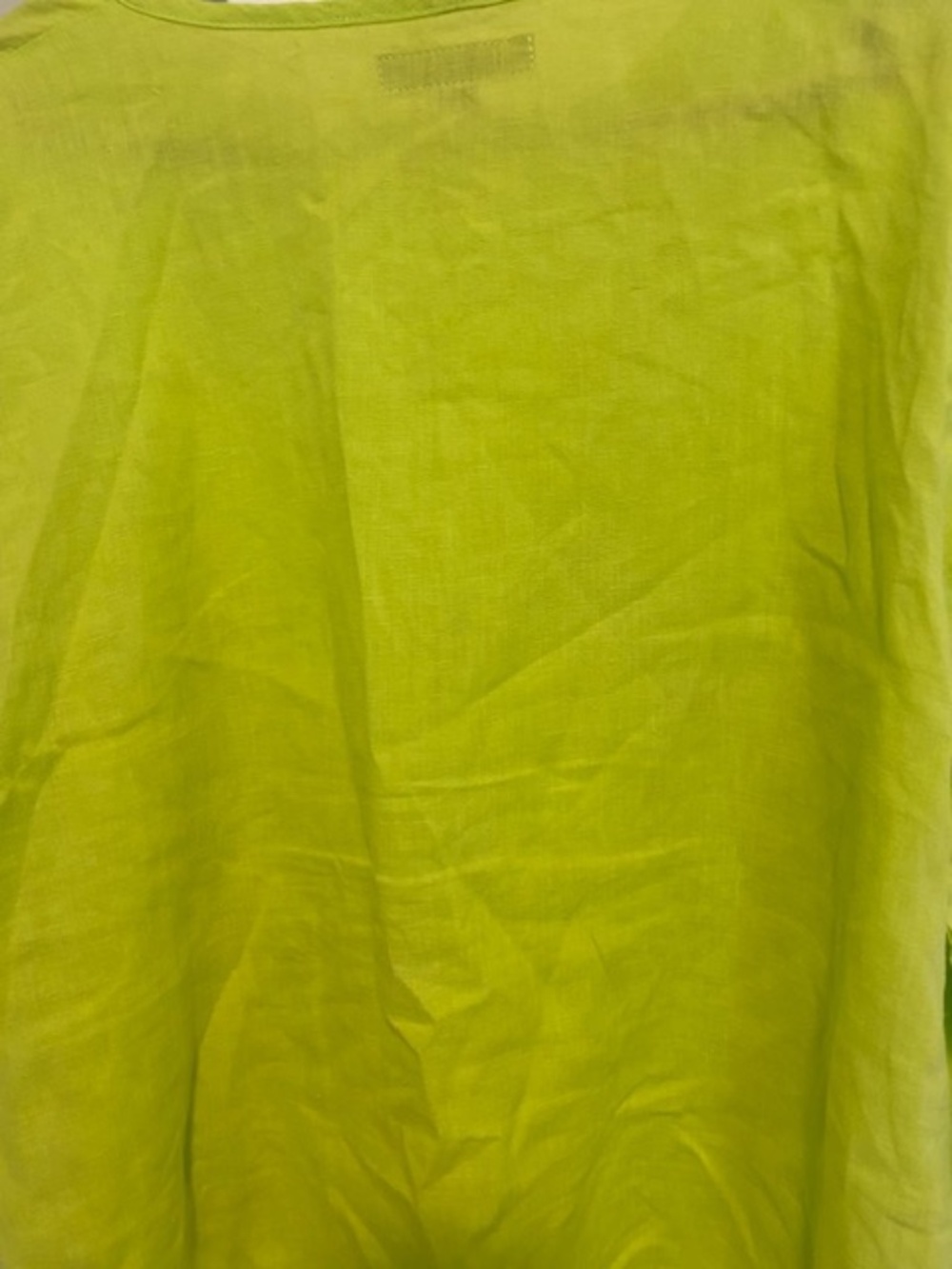 Flax Lagenlook 100% Linen Tunic In Key Lime Size Medium - Picture 5 of 7